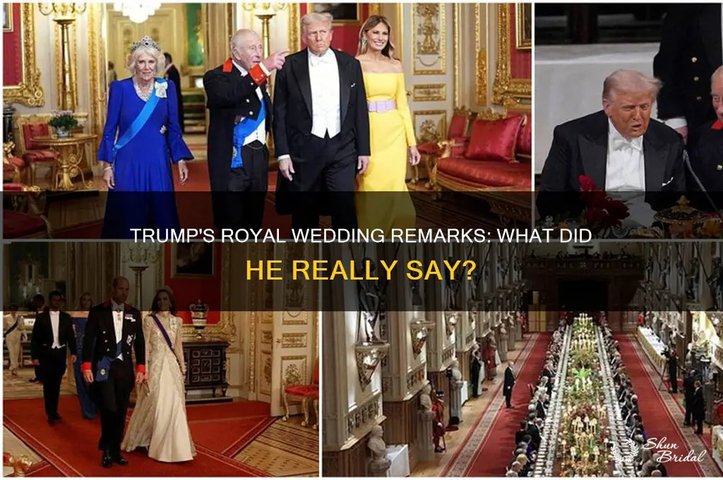 what did donald trump say about the royal wedding