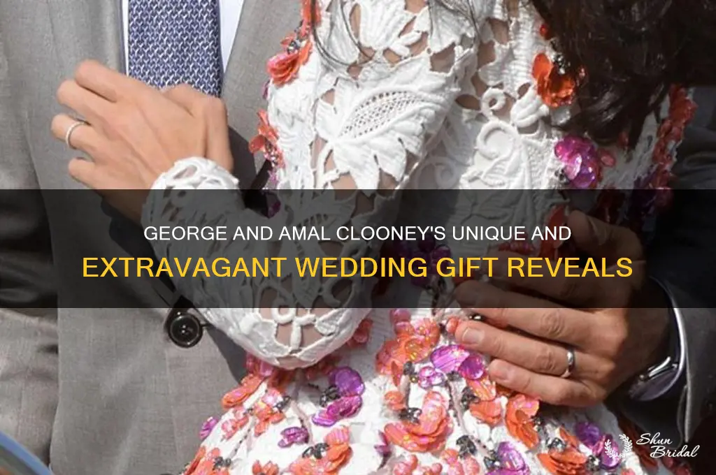 what did george and amal clooney receive as wedding gifts