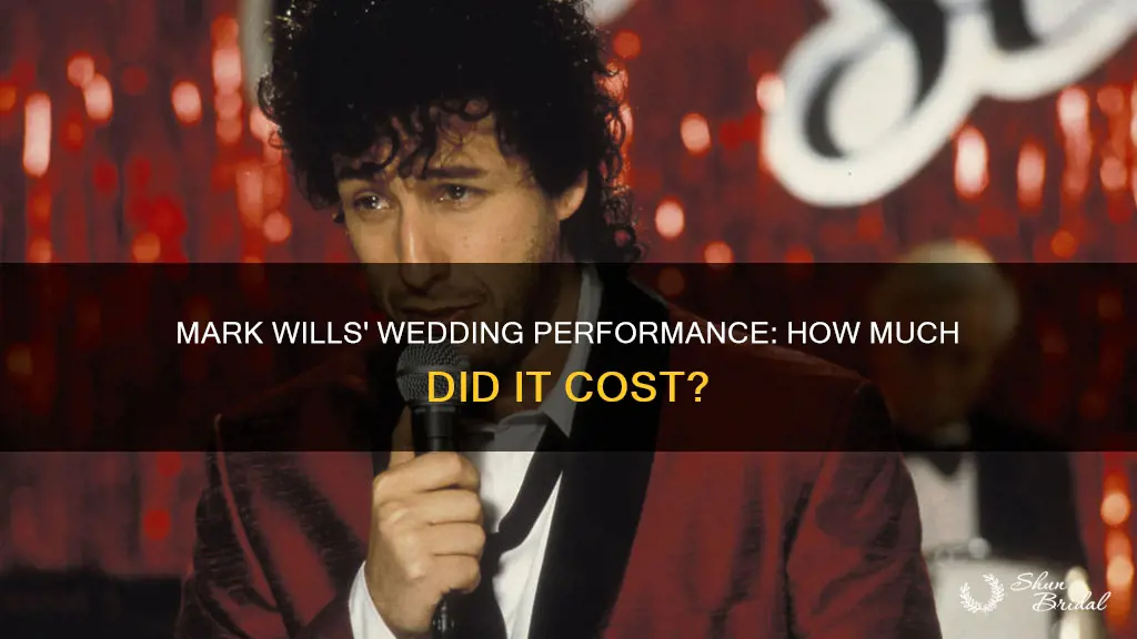 what did mark wills charge for singing at a wedding