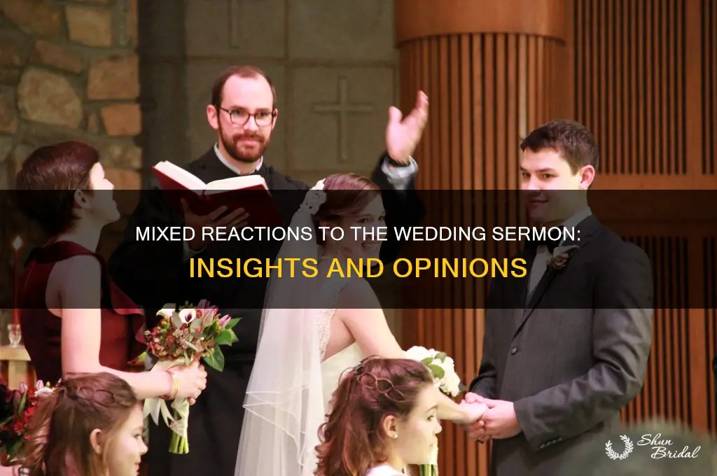 what did people think of the wedding sermon