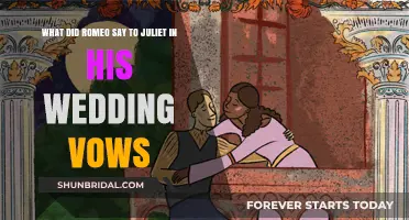 Romeo's Eternal Vow: Words of Love to Juliet on Their Wedding Day