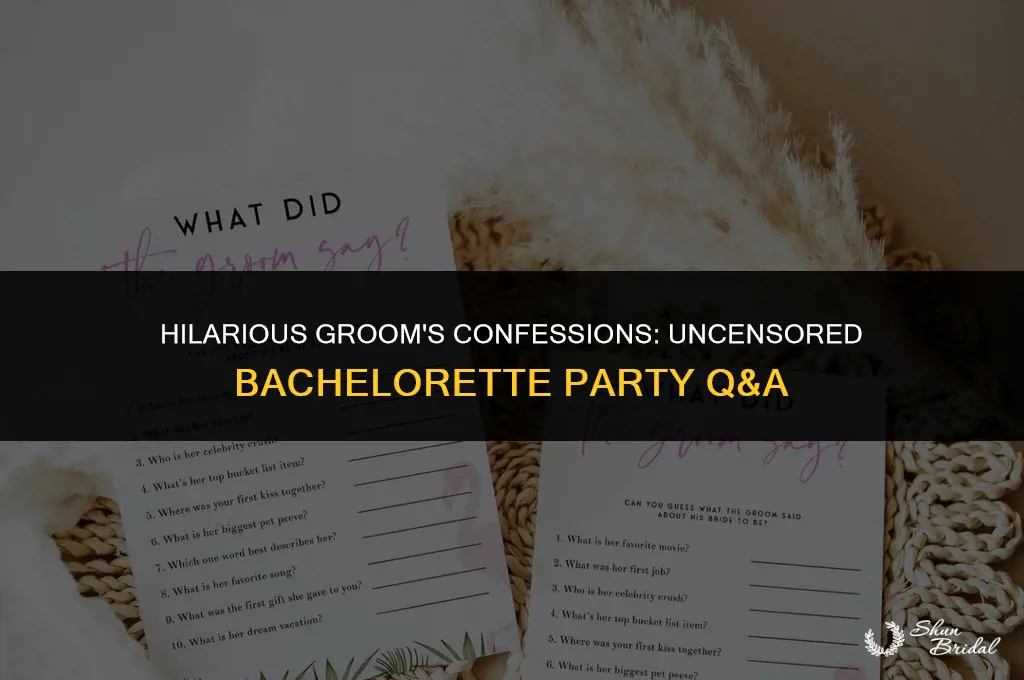 what did the groom say questions funny bachelorette party