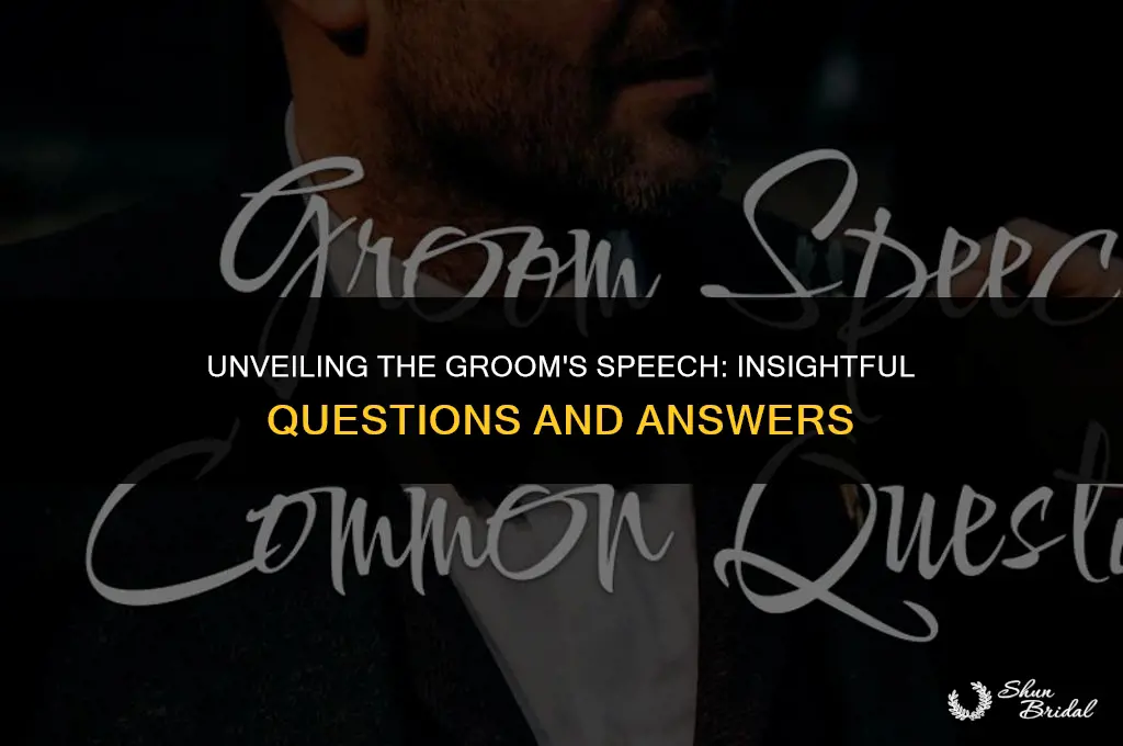 what did the groom say questions