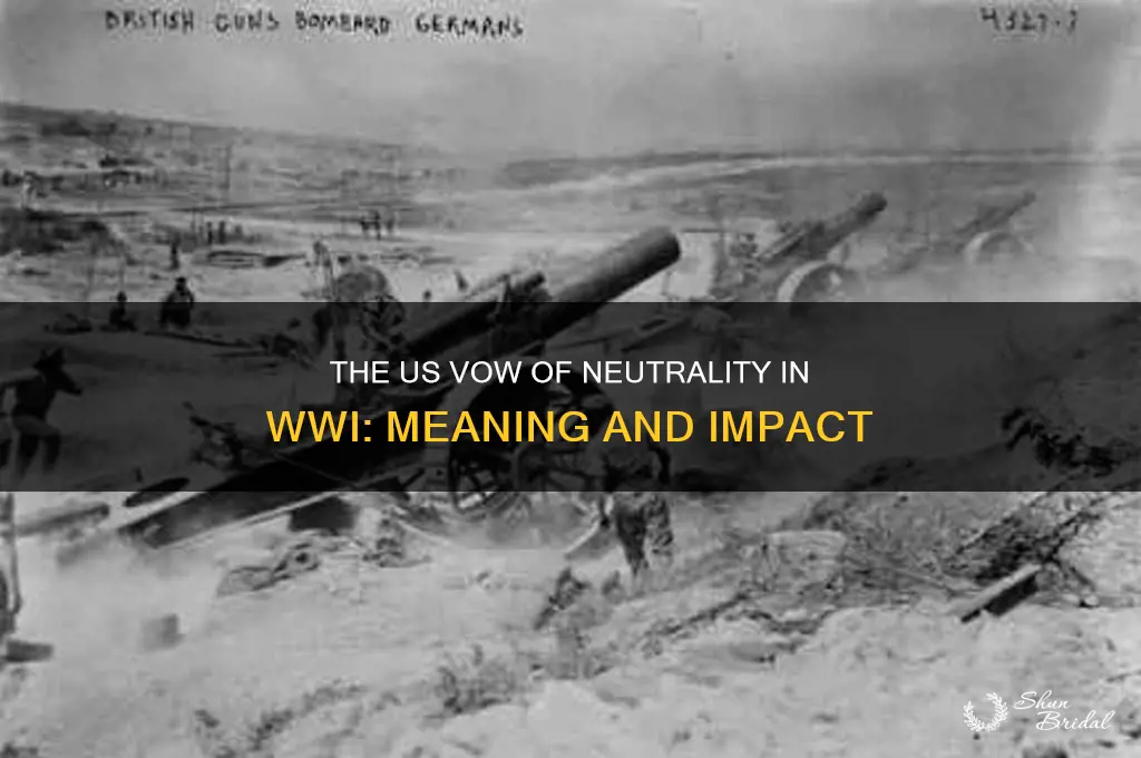 what did the us vow of neutrality mean in wwi
