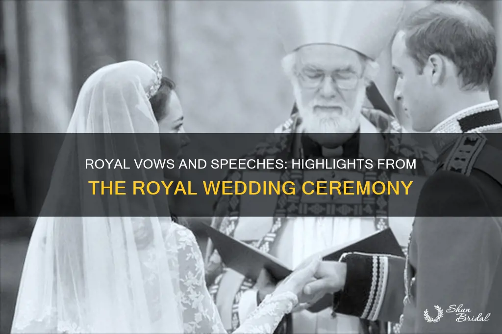 what did they say at the royal wedding
