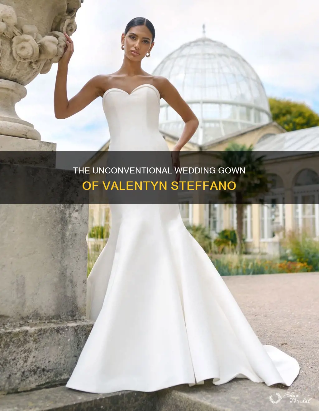 what did valentyn steffano make a wedding gown from