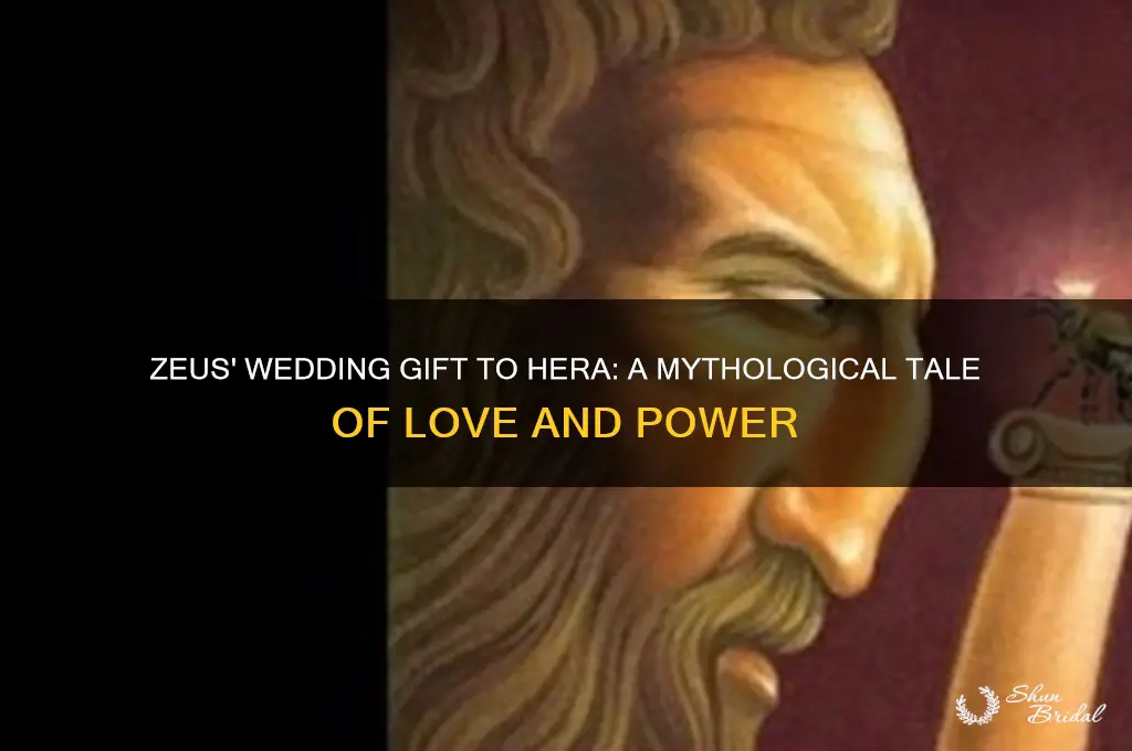 what did zeus give hera as a wedding gift