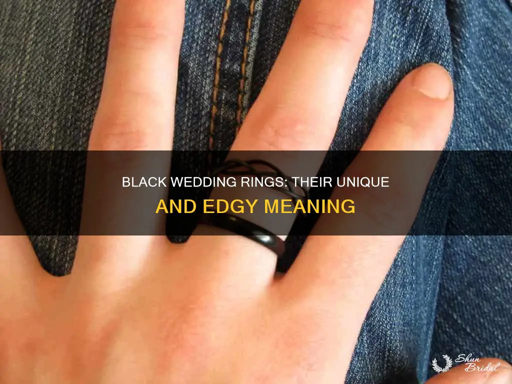what do black wedding rings signify
