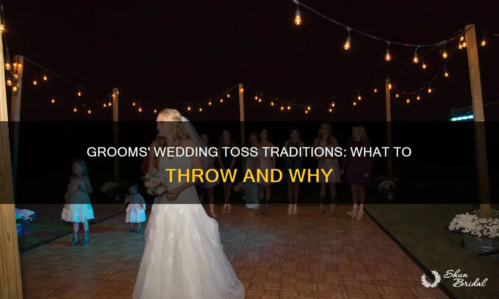 what do grooms throw at weddings