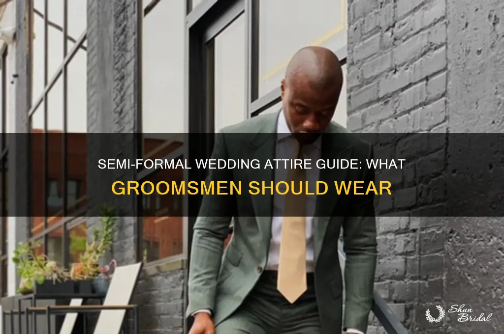 what do groomsmen wear for a semiformal wedding