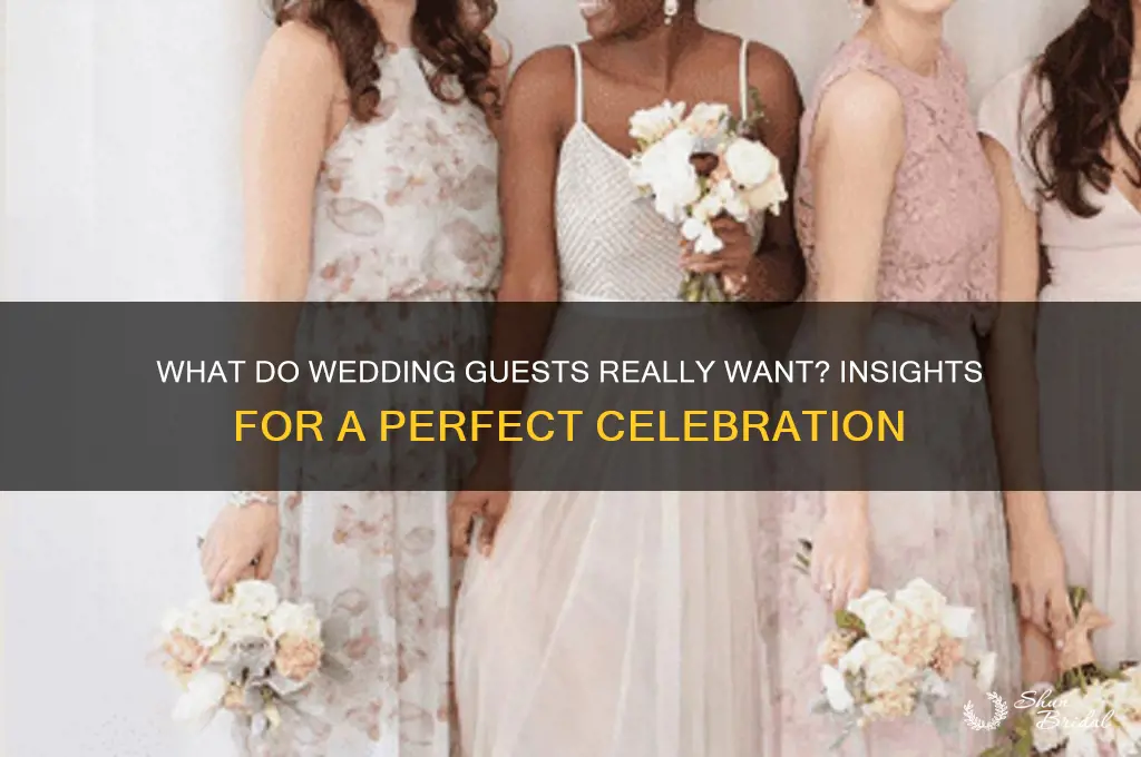what do guests want at a wedding