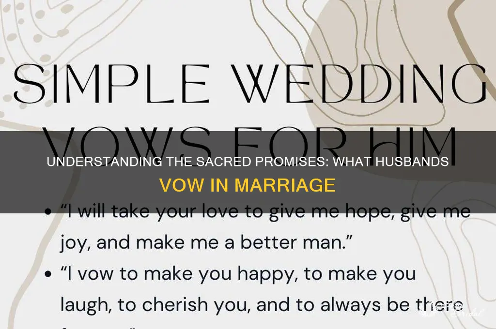 what do husbands vow