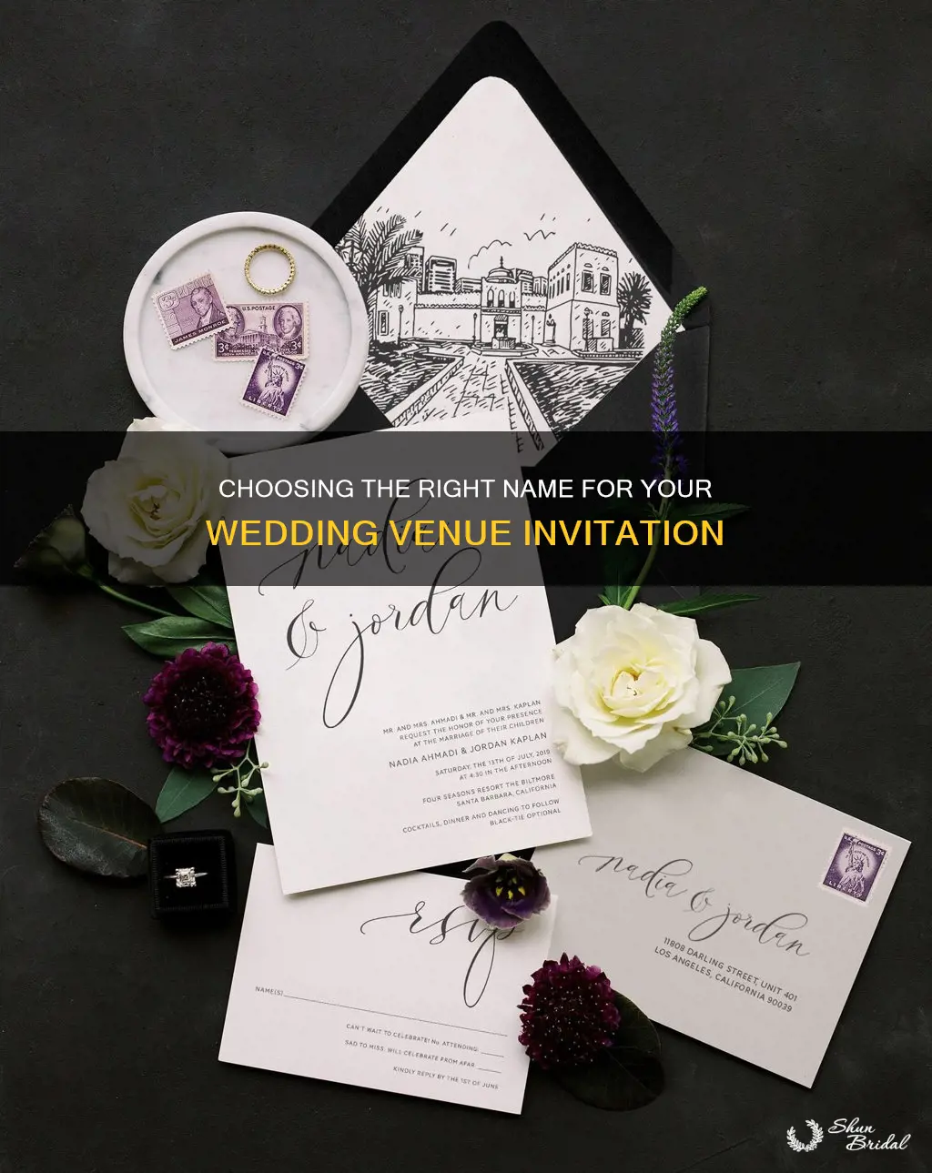 what do I call the wedding venue on the invitation