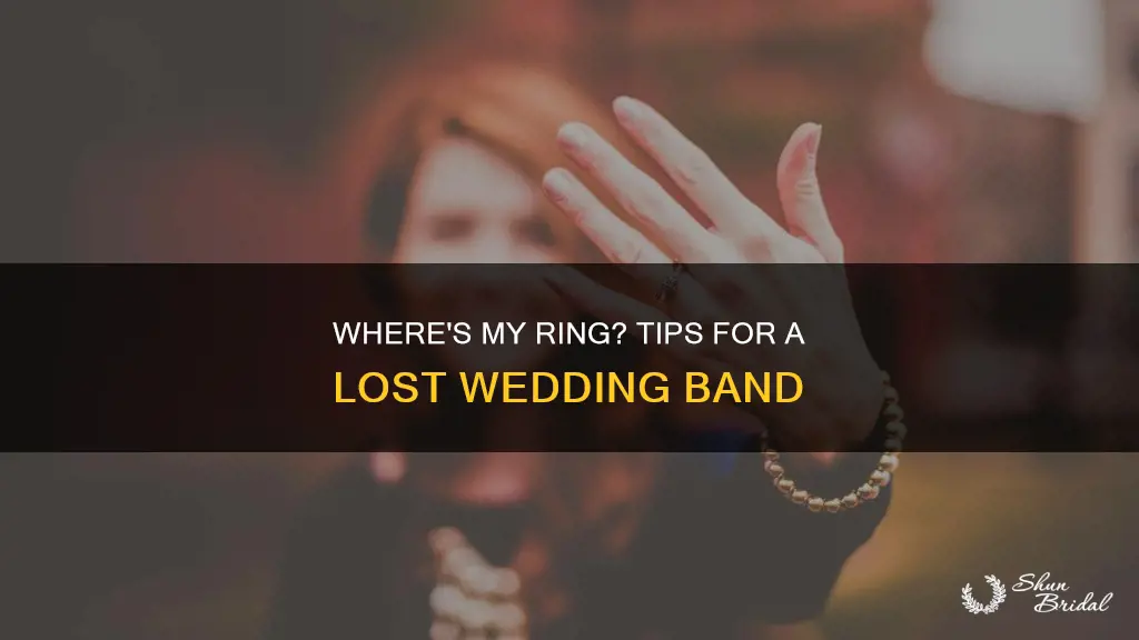 what do I do if I lost my wedding ring