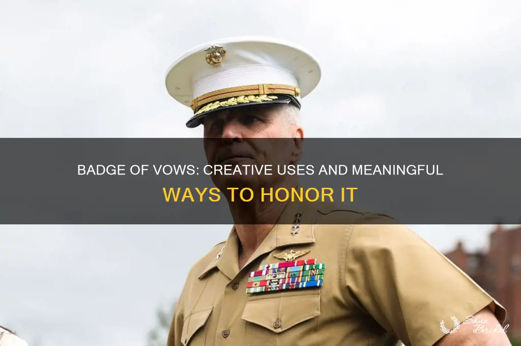 what do i do with badge of vows