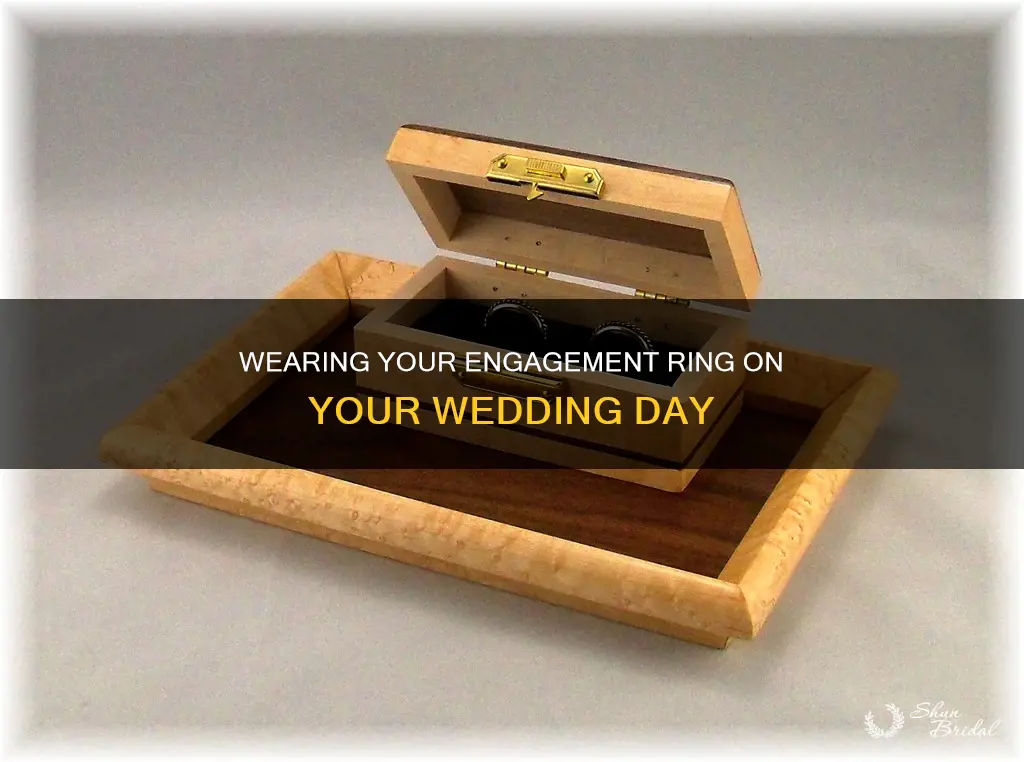 what do I do with engagement ring on wedding day