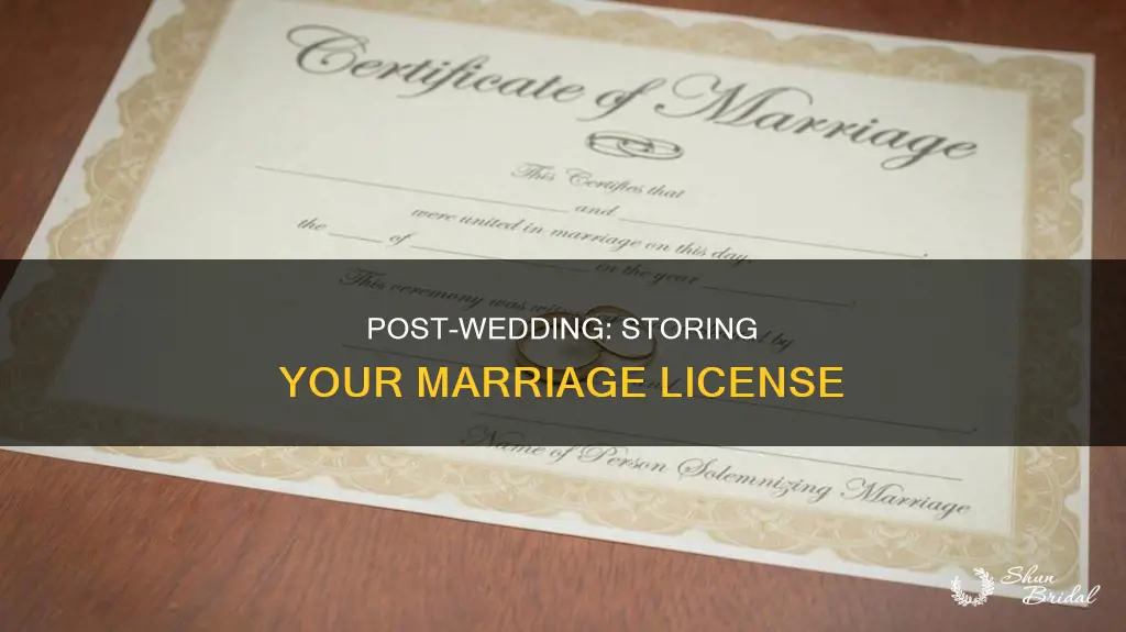 what do I do with marriage license after wedding