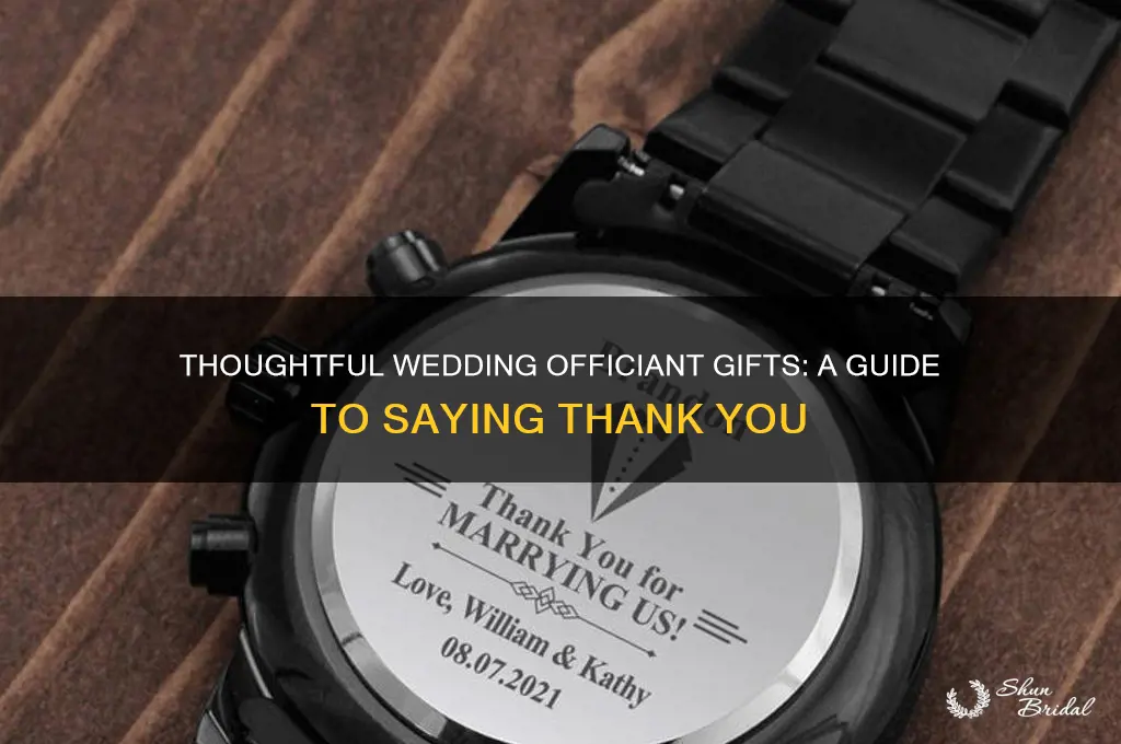 what do I give the officiate of the wedding
