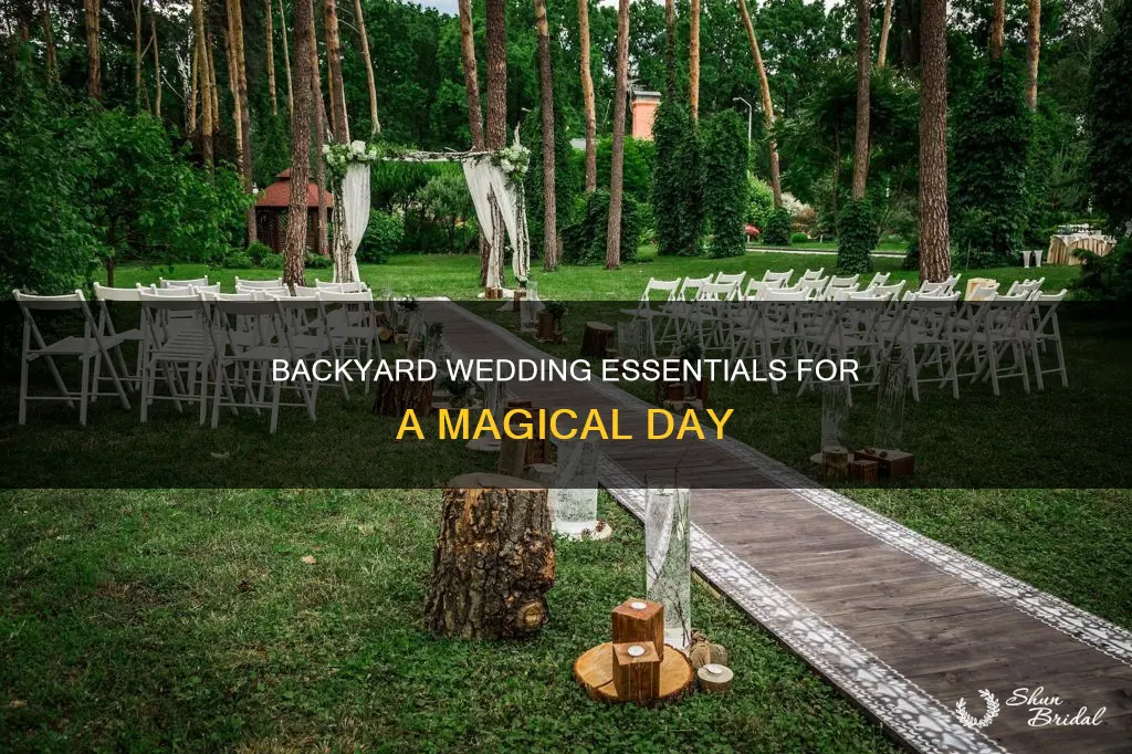 what do I need for a backyard wedding