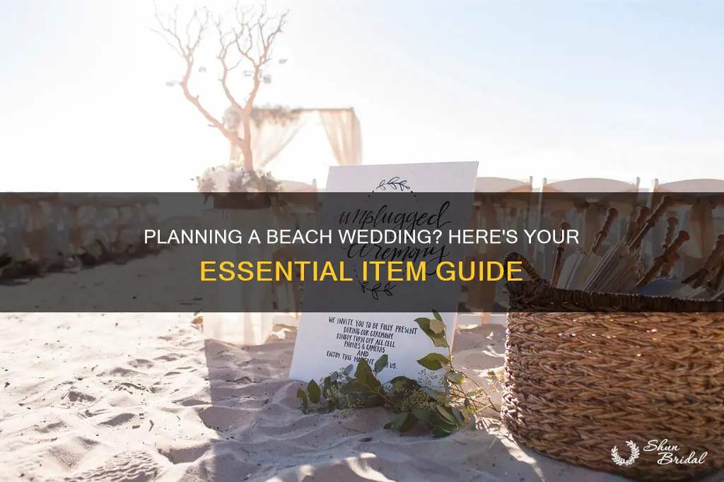 what do I need for a beach wedding