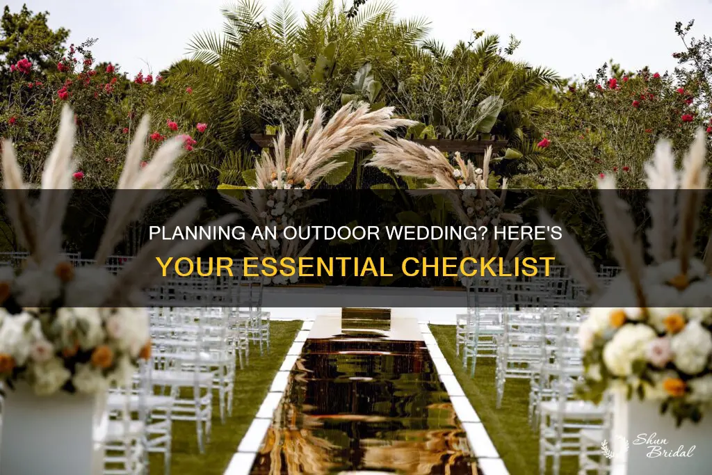what do I need for an outdoor wedding ceremony