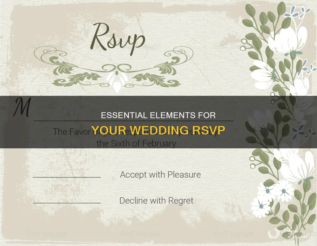 what do I need on my wedding rsvop