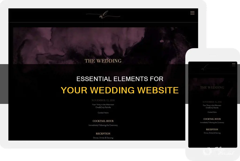 what do I need on my wedding website