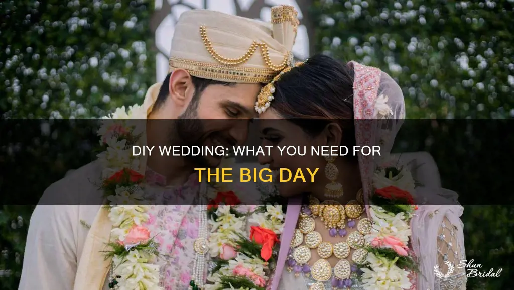 what do I need to do a diy wedding