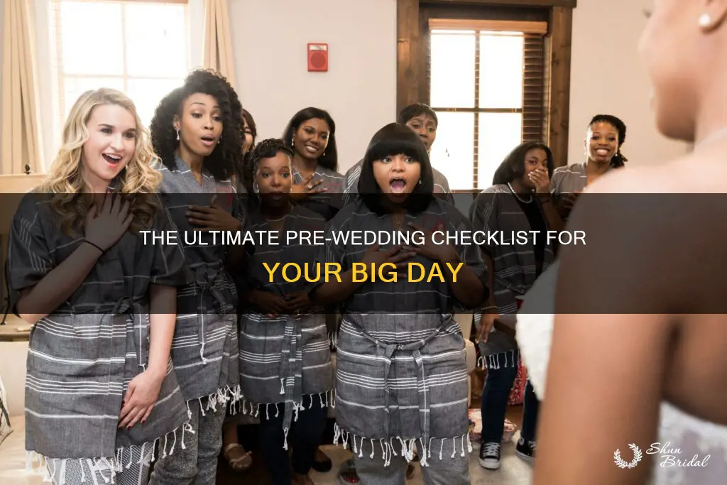 what do I need to do before my wedding
