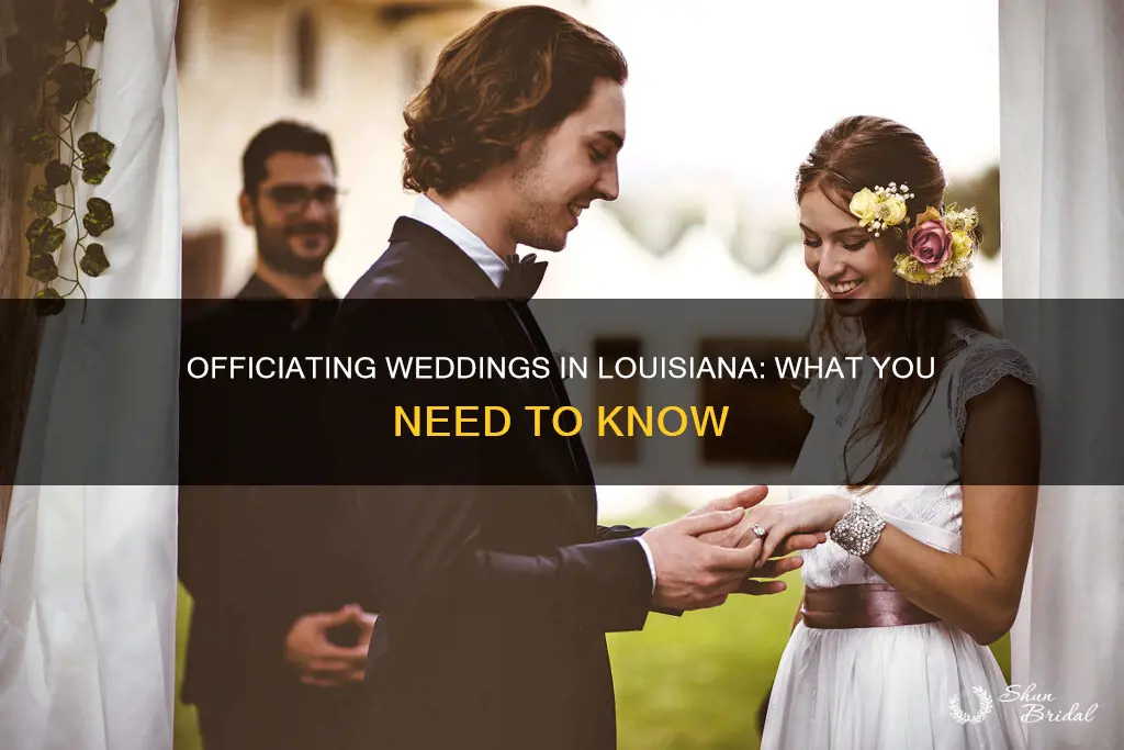 what do I need to officiate a wedding in louisiana