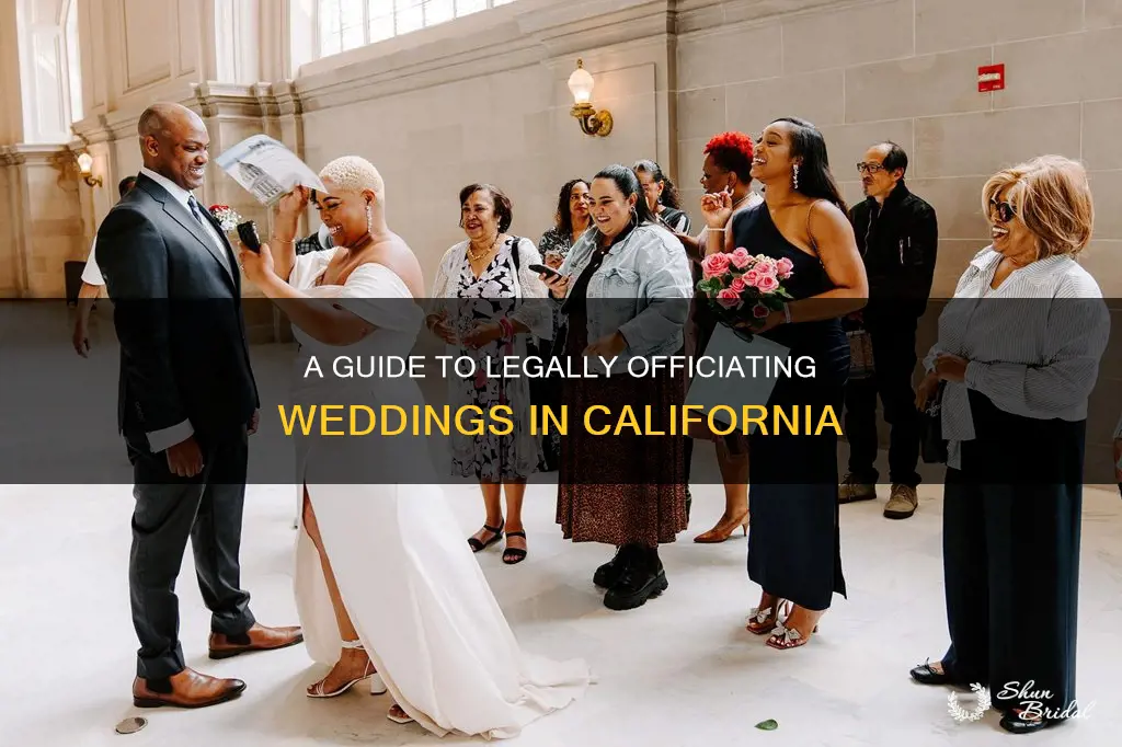 what do I need to perform a wedding california