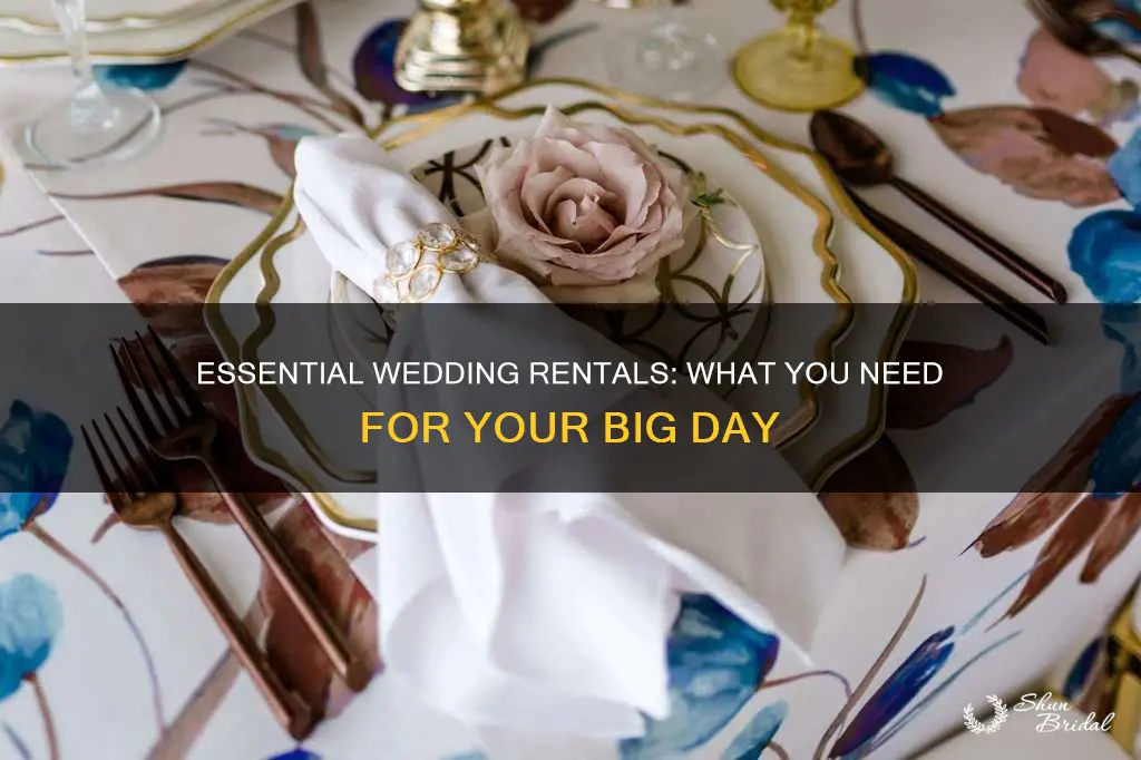 what do I need to rent for my wedding