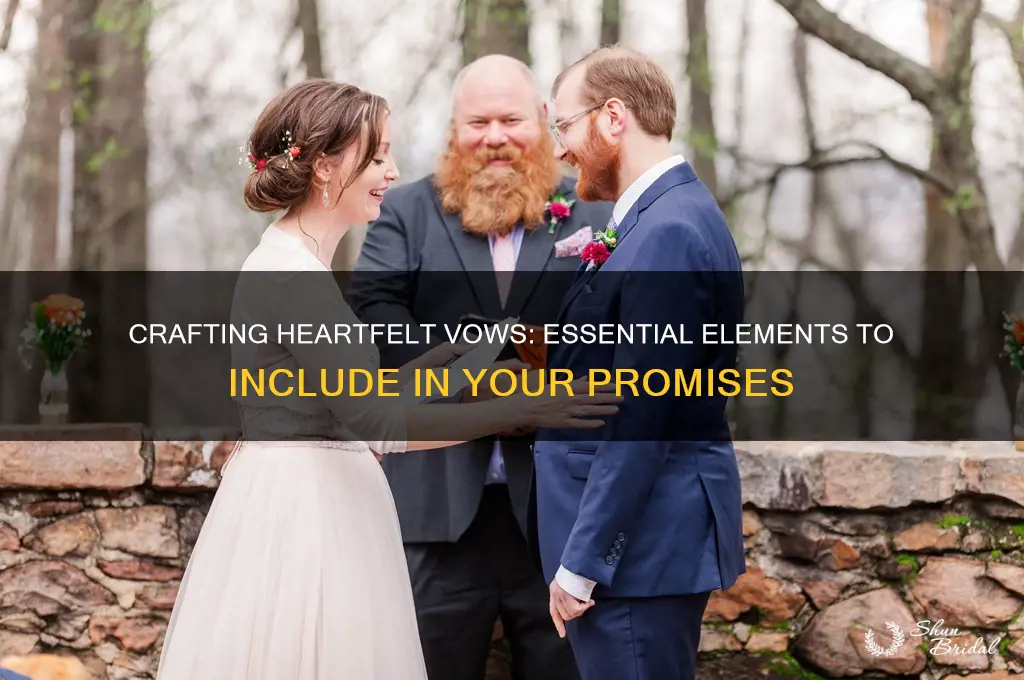 what do i put in my vows