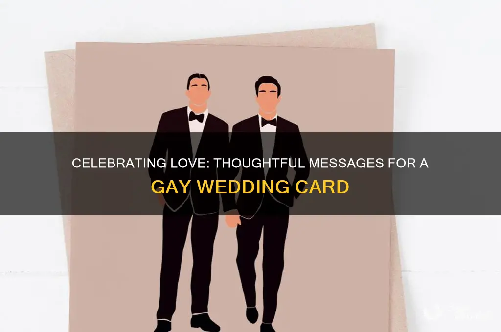 what do I write in a gay wedding card