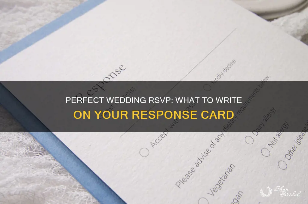 what do I write on a wedding response card