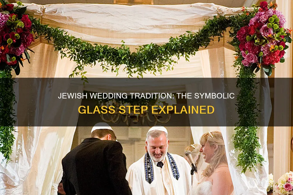 what do jewish people step on at the wedding