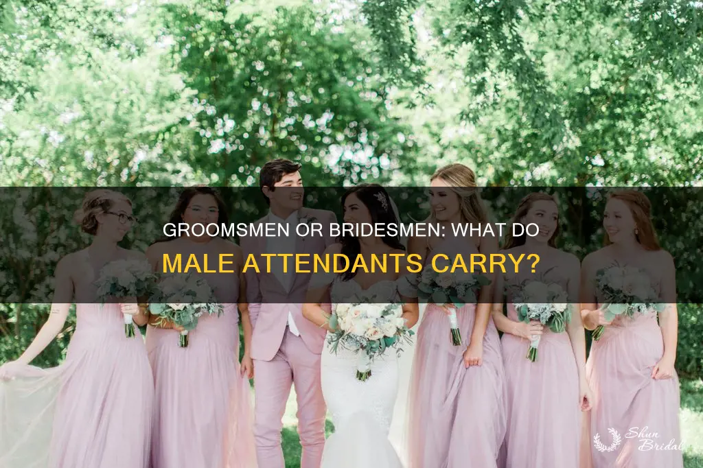 what do male bridesmaids carry