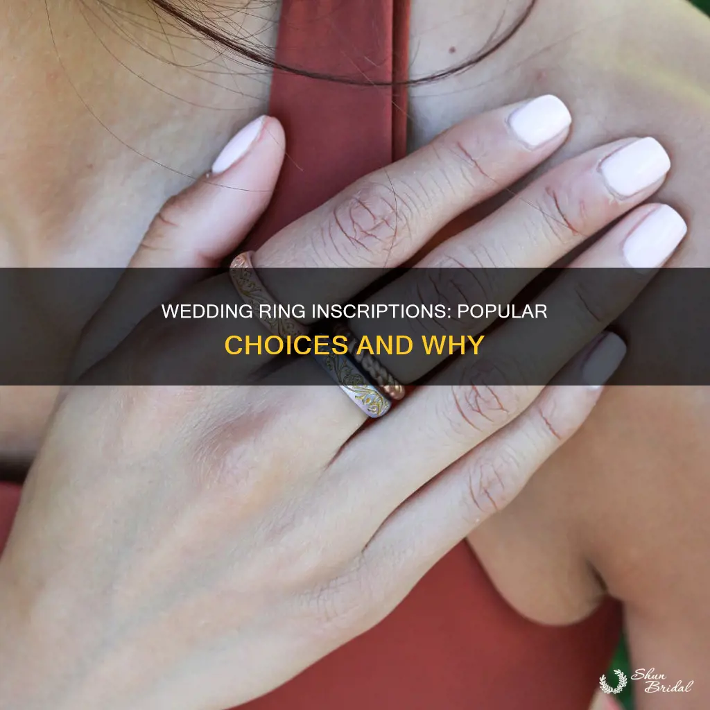 what do most people get inscribed on their wedding ring