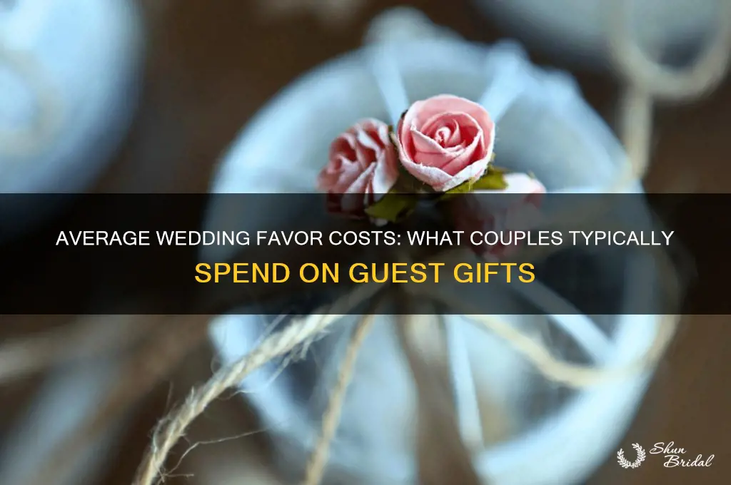 what do most people spend on wedding favors