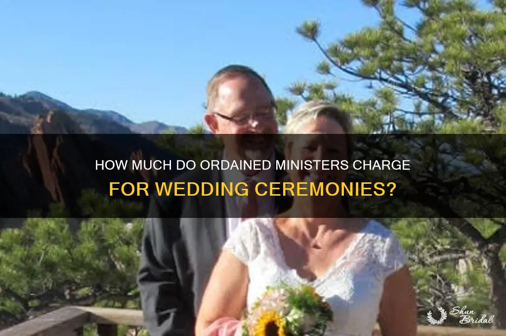 what do ordained ministers charge for wedding ceremony