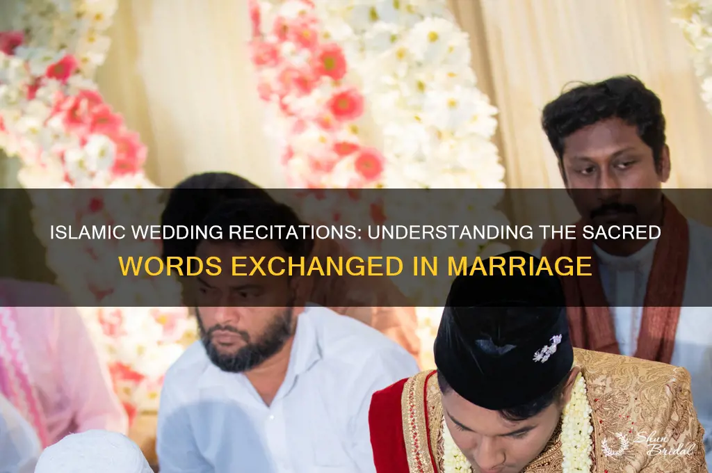what do people recite during an islamic wedding