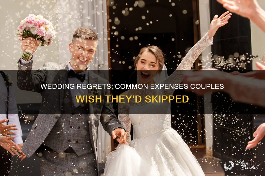 what do people regreat spengin money on weddings