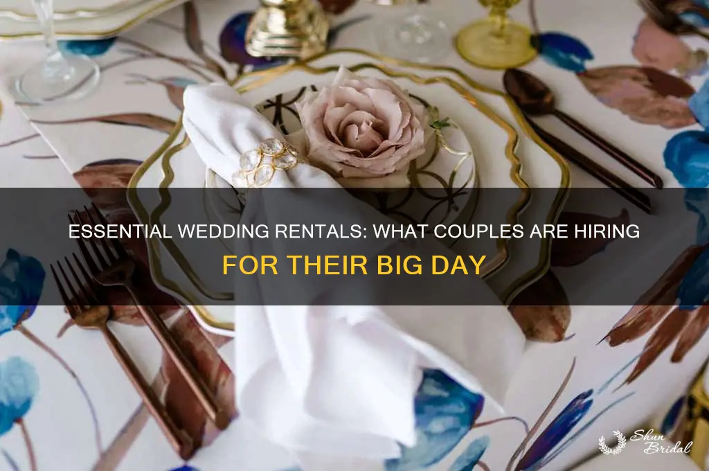 what do people rent for weddings