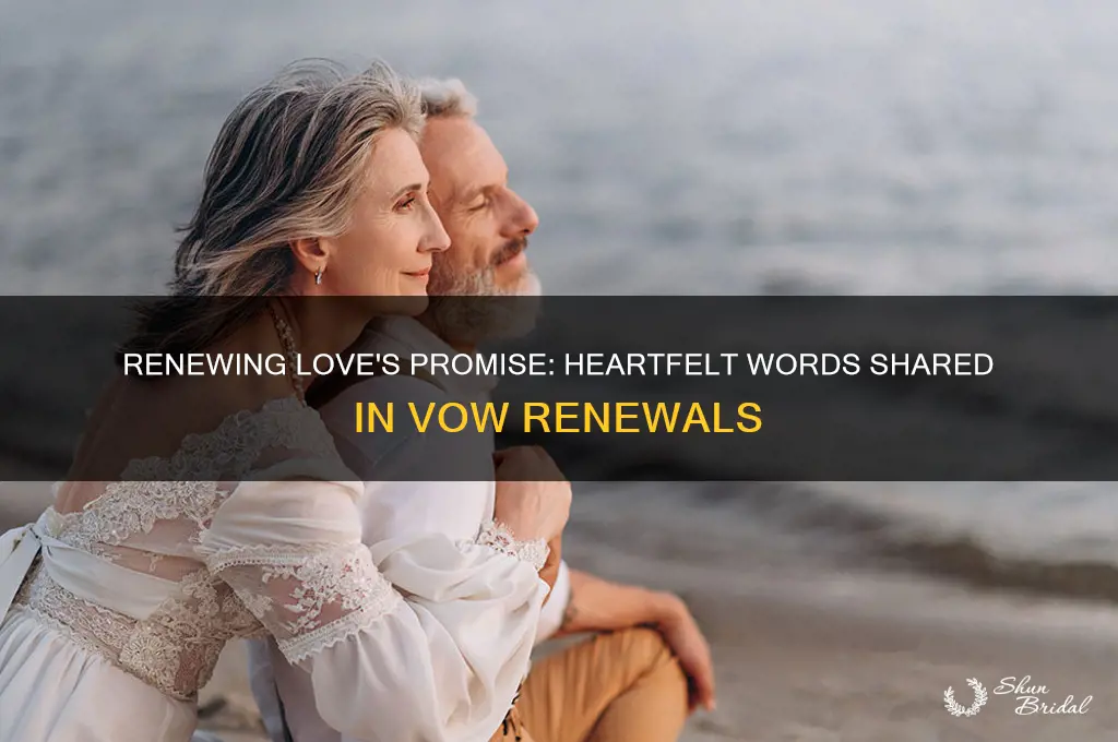 what do people say when they renew their vows