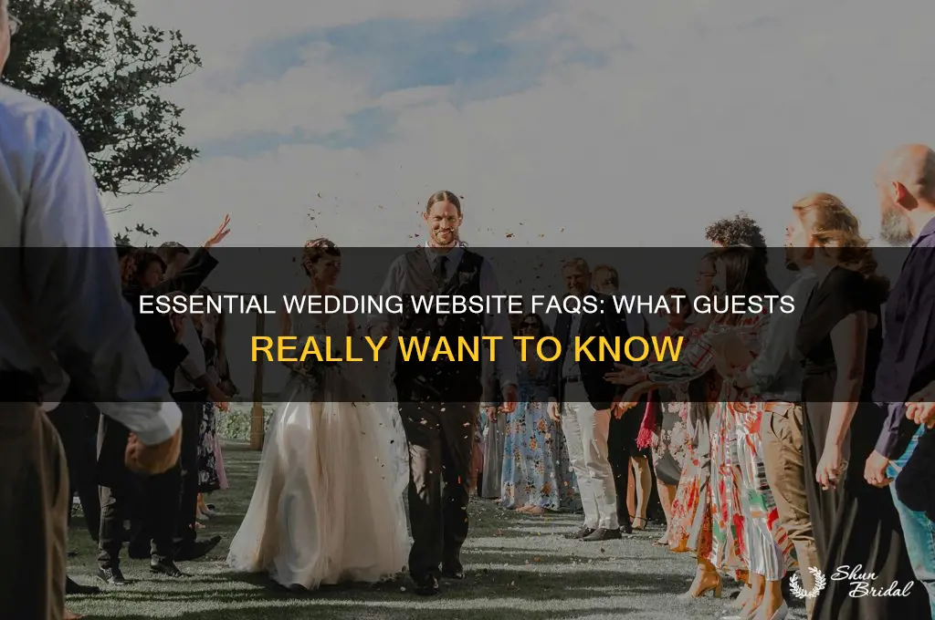 what do people write as faqs for wedding websites