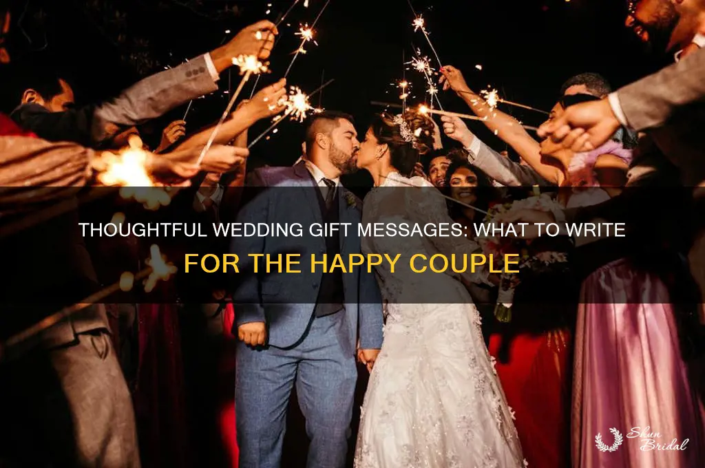 what do people write on wedding gifts