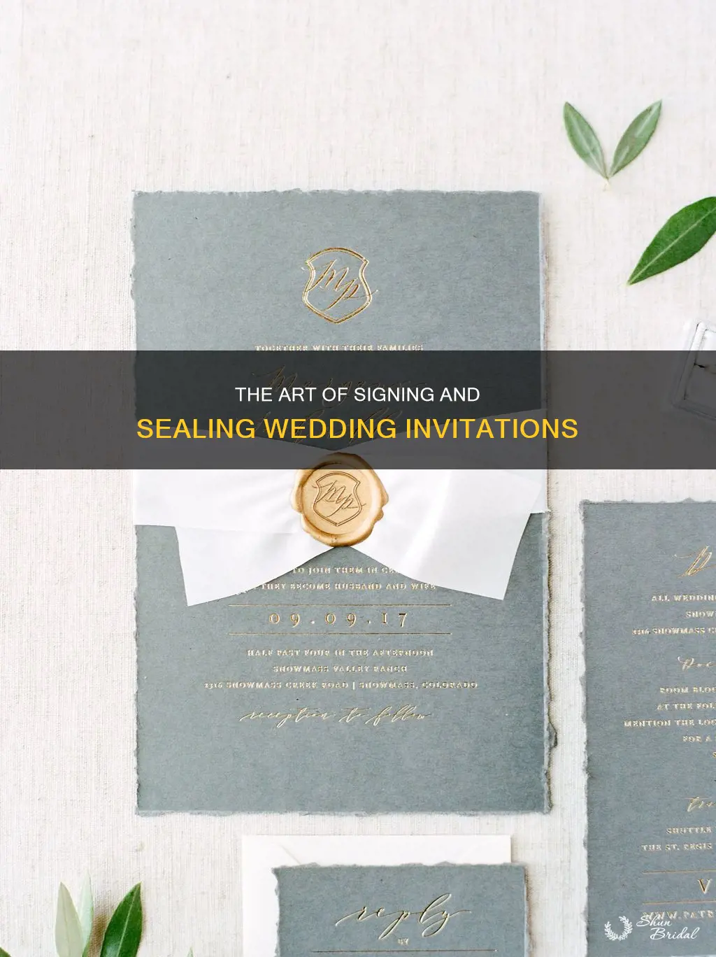 what do sign and seal wedding invitations look like