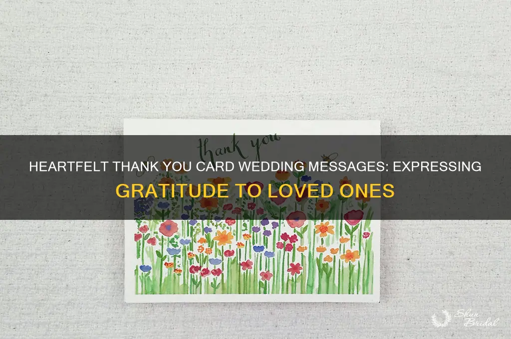 what do thank you card weddings say