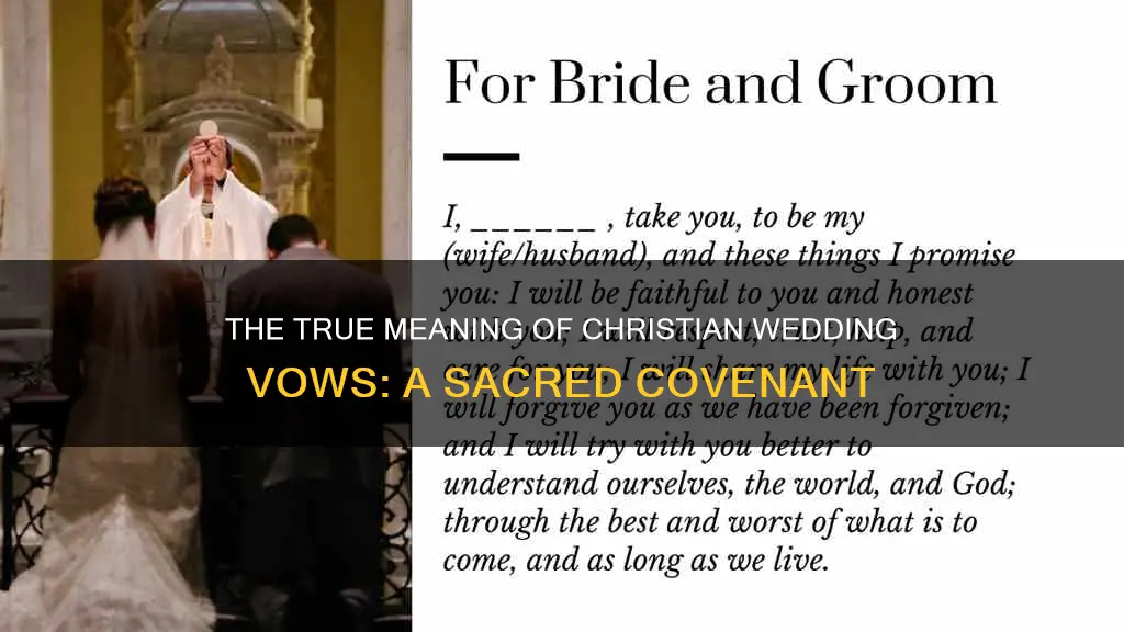 what do the christian wedding vows mean