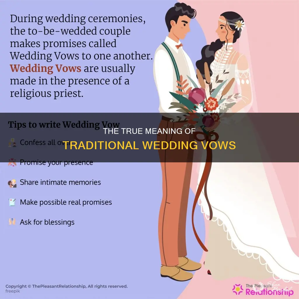 what do traditional wedding vows mean